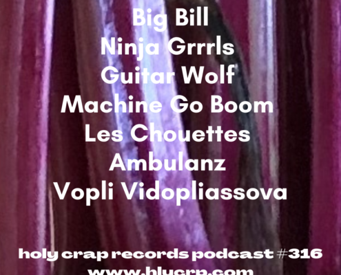 Ep 316! With​​ music by: Big Bill, Ninja Grrrls, Guitar Wolf, Machine Go Boom, Les Chouettes, Ambulanz, Vopli Vidopliassova