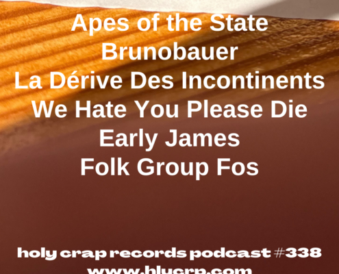 Ep 338! With​​ music by: Apes of the State, Brunobauer, La Dérive Des Incontinents, We Hate You Please Die, Early James, Folk Group Fos