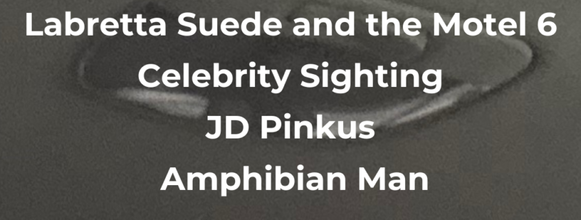 Ep 348! With​​ music by: The Knight Shades, Adult DVD, Labretta Suede and the Motel 6, Celebrity Sighting, JD Pinkus, Amphibian Man